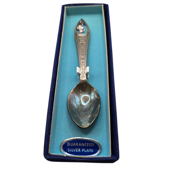 Vintage Souvenir Spoon Mickey Mouse Productions Silver Plate Boxed SKU 2822 - Picture 1 of 7